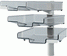 Hansa Schwenkflügler 3er 5033002 l'grau